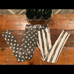 New RELIGION Designer ROXY Flag Skinny jeans 27